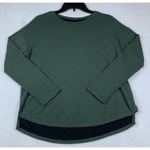 Madewell Tops - Madewell Womens Double Faced Long Sleeve T Shirt Size XS Green Tunic Minimalist